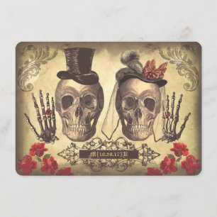 Día de los Muertos Góticos Salven las tarjetas de 