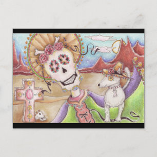 Día de los muertos, postal "Dusk with Dog"
