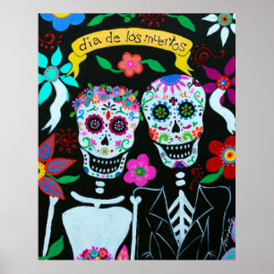 DÍA DE LOS MUERTOS POSTERS DE LA PAREJA ARTISTA ME