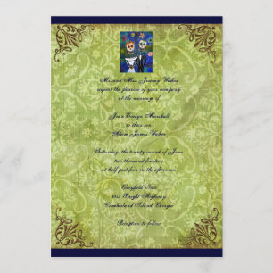 Día de los pares de la invitación muerta de la