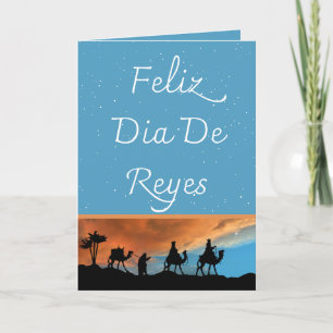 Día de los Reyes Magos Azul Teal Estrellas Navidad