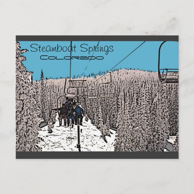 Día de los Springs en barco de vapor en la tarjeta (Anverso)