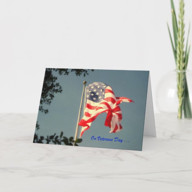 Día de los Veteranos, Gracias - Tarjeta Militar De (Anverso)