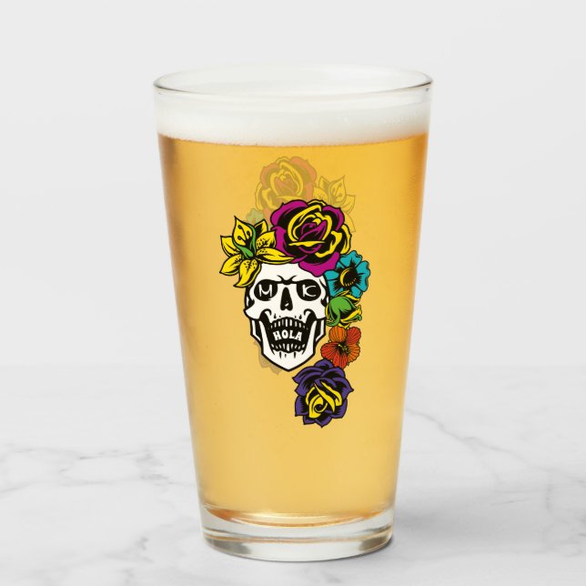 Día de Muertos del Personalizado del cráneo de azú (Anverso (lleno))
