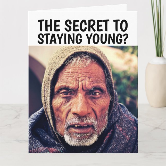 DÍA DE NACIMIENTO DE HOMBRE VIEJO sobre la tarjeta (Anverso)