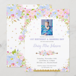 Día de Nombramiento Floral y Chica de Invitación d