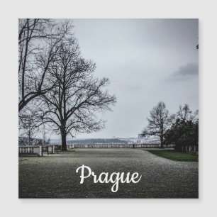 Día de otoño gris en el imán de Praga