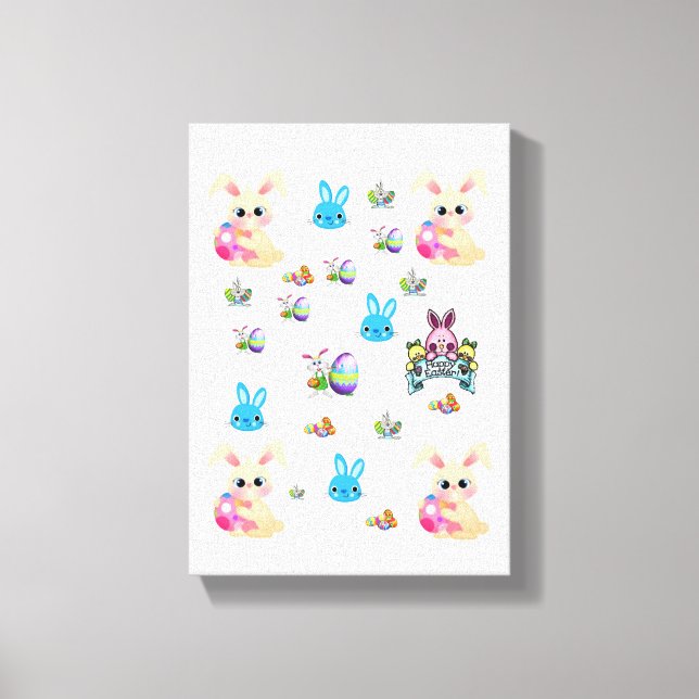 Día de Pascua de la Impresión de Lienzo Estirado (Anverso)