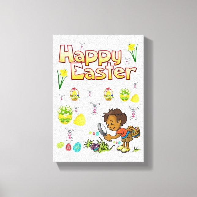 Día de Pascua de la Impresión de Lienzo Estirado (Anverso)