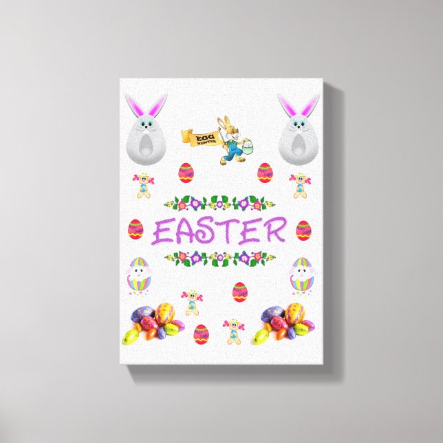 Día de Pascua de la Impresión de Lienzo Estirado (Anverso)