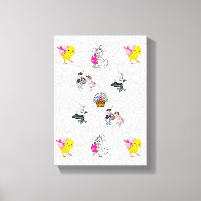 Día de Pascua de la Impresión de Lienzo Estirado (Anverso)