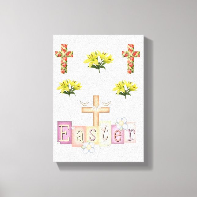 Día de Pascua de la Impresión de Lienzo Estirado (Anverso)