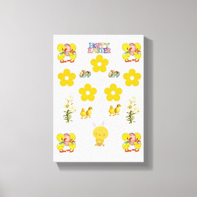 Día de Pascua de la Impresión de Lienzo Estirado (Anverso)