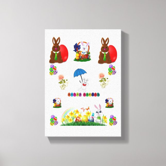 Día de Pascua de la Impresión de Lienzo Estirado (Anverso)