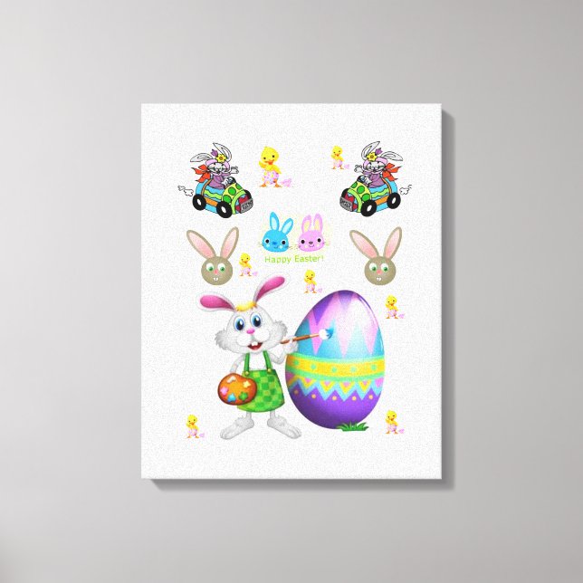 Día de Pascua de la Impresión de Lienzo Estirado (Anverso)