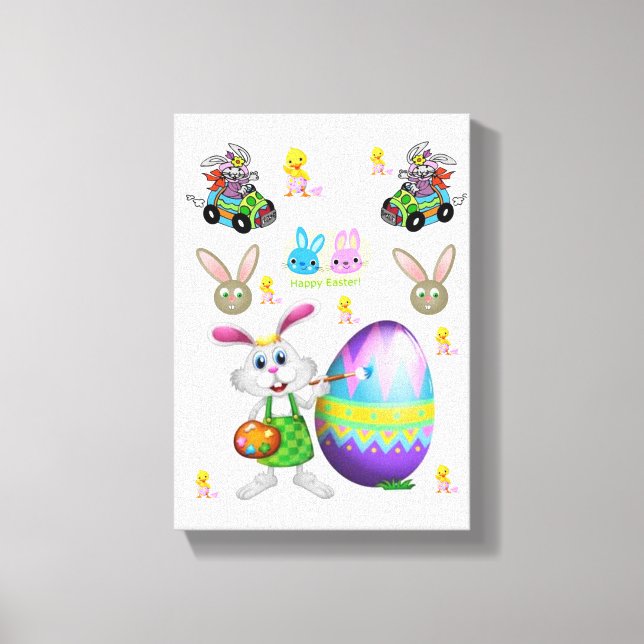 Día de Pascua de la Impresión de Lienzo Estirado (Anverso)