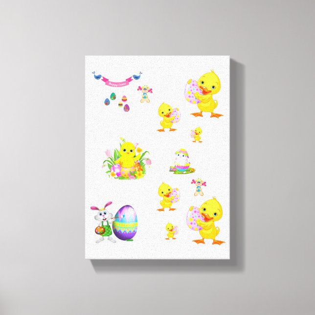 Día de Pascua de la Impresión de Lienzo Estirado (Anverso)