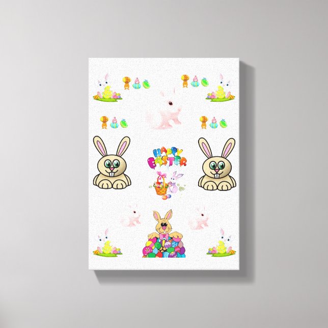 Día de Pascua de la Impresión de Lienzo Estirado (Anverso)