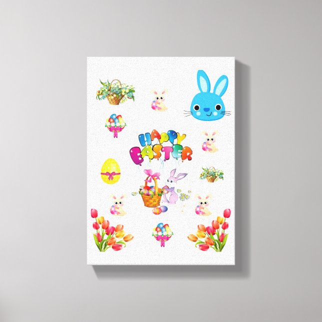 Día de Pascua de la Impresión de Lienzo Estirado (Anverso)