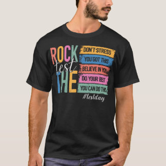 Día de prueba retro Rock The Test Camiseta motivac