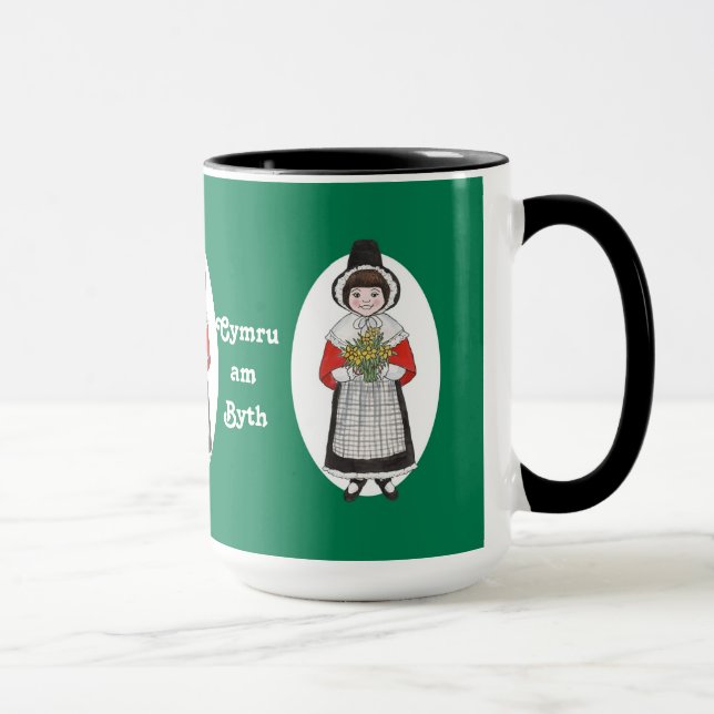 Día de San David, disfraz galés, taza para persona (Derecha)