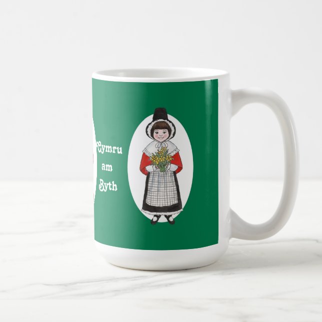 Día de San David, disfraz galés, taza para persona (Derecha)