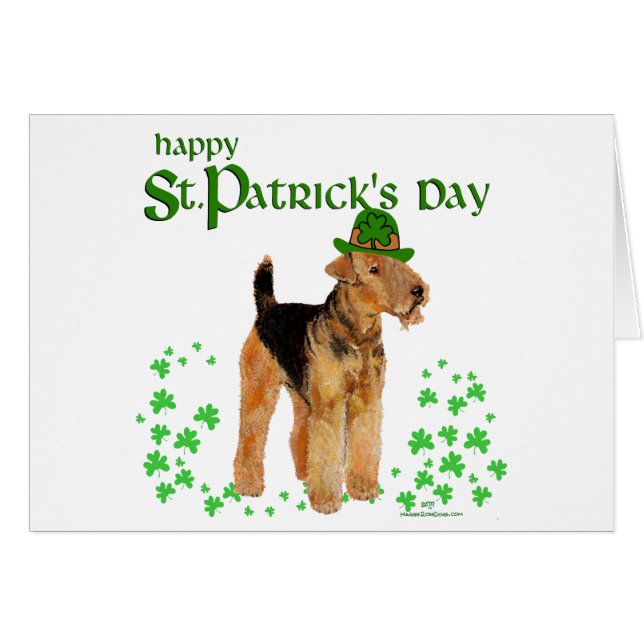 Día de San Patricio Airedale (Anverso (Horizontal))