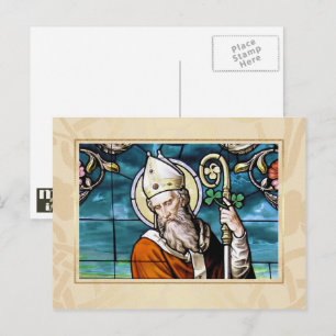 Día de San Patricio bendice postal religiosa