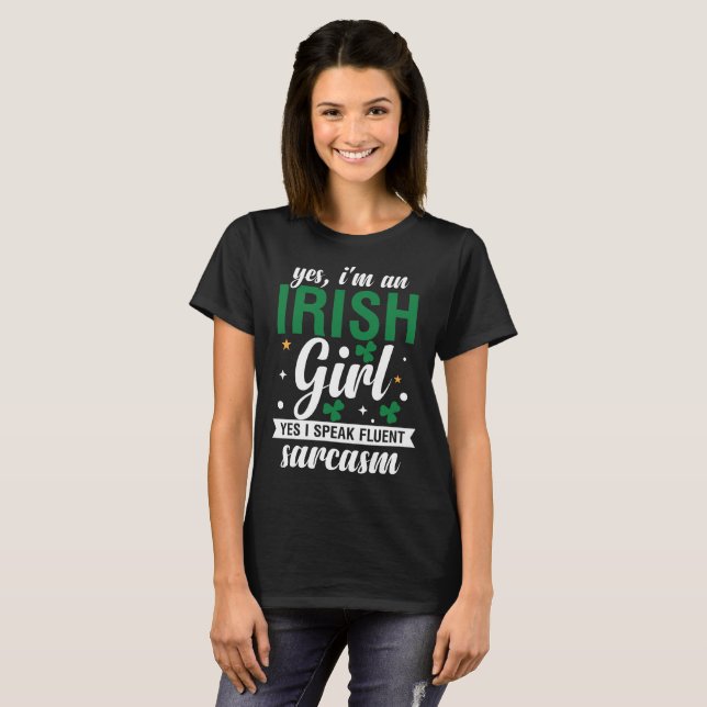 Día de San Patricio, camiseta Guay, Chica irlandés (Anverso completo)