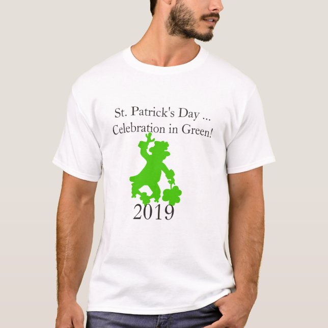 Día de San Patricio... Celebración en camiseta ver (Anverso)