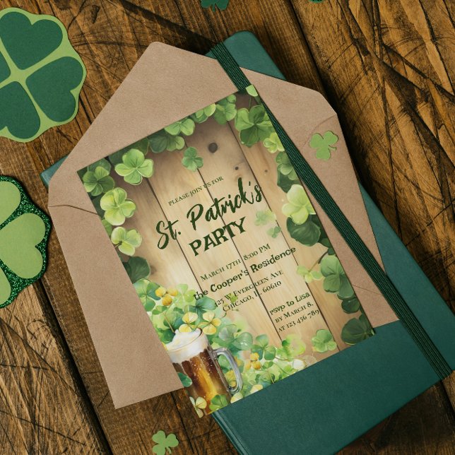 Día de San Patricio | Clover | Invitación de fiest (Subido por el creador)