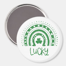 Día de San Patricio Imán Verde Afortunado