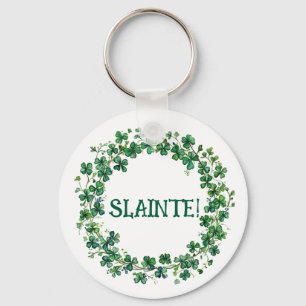 Día de San Patricio "Salud!" Llavero de Tréboles