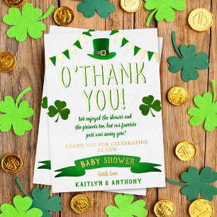 Día de San Patricio Tarjeta de agradecimiento para