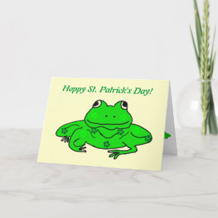 ¡Día de San Patricio! Tarjeta de rana