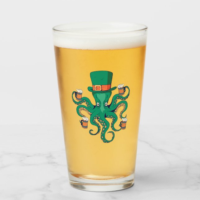 Día de San Patricio y el pulpo de la cerveza de Gu (Anverso (lleno))