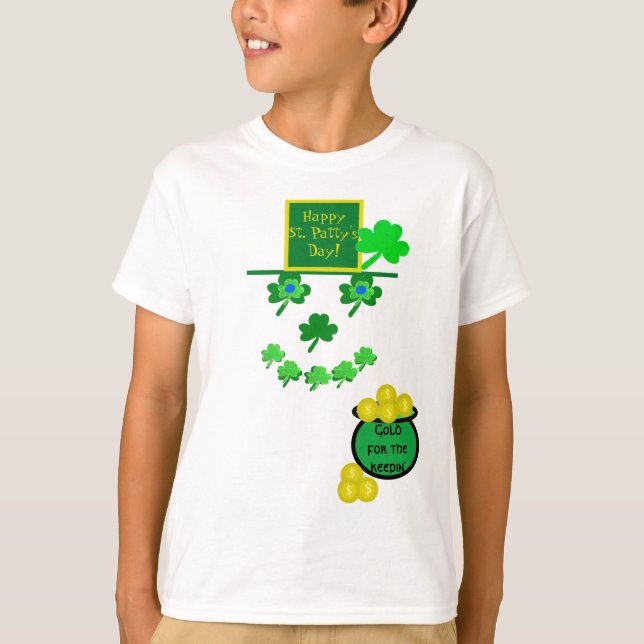 Día de San Patty Shamrock Humor camiseta (Anverso)