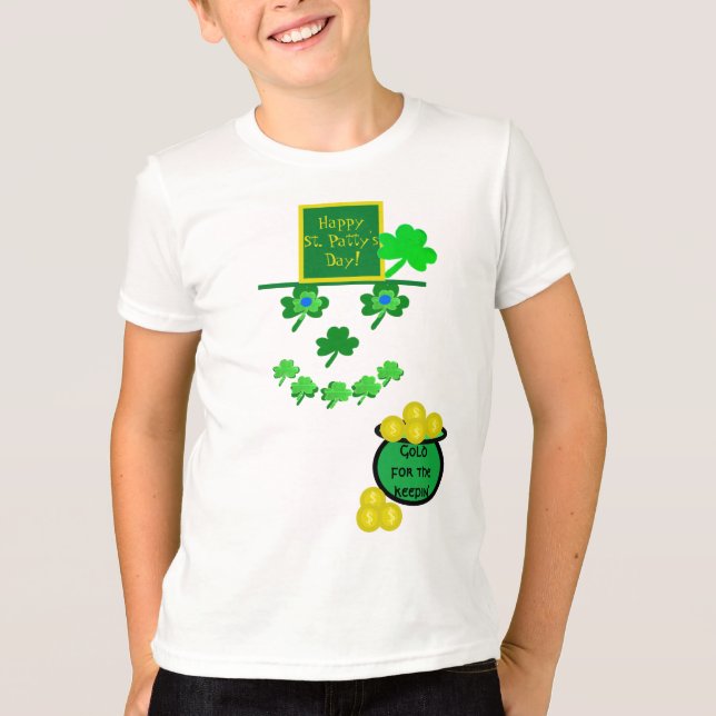 Día de San Patty Shamrock Humor camiseta (Anverso)