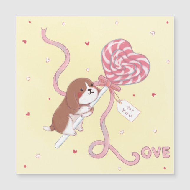 Día de San Valentín: Beagle y Piruleta (Anverso)