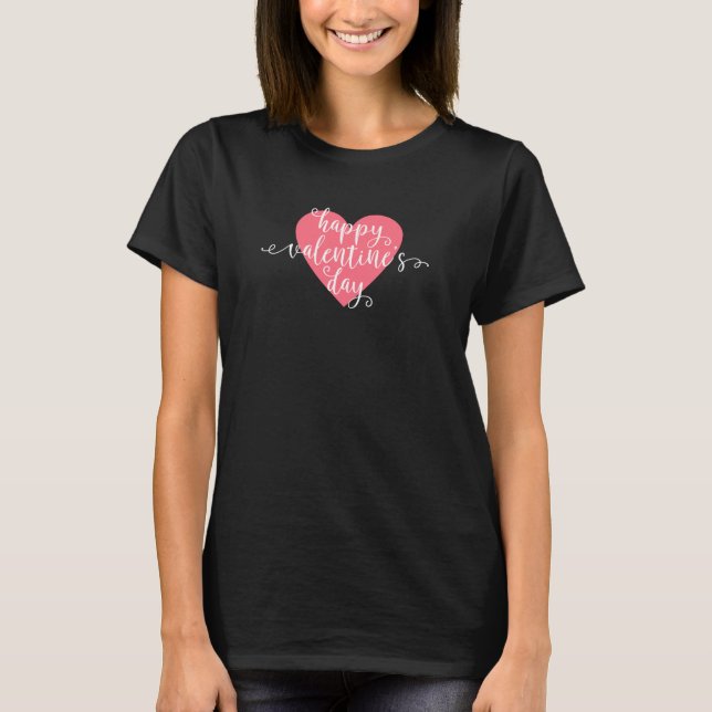 Día de San Valentín Caligrafía | Camiseta (Anverso)