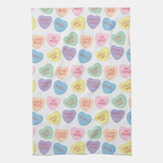 Día de San Valentín Candy Hearts Kitchen Toalla