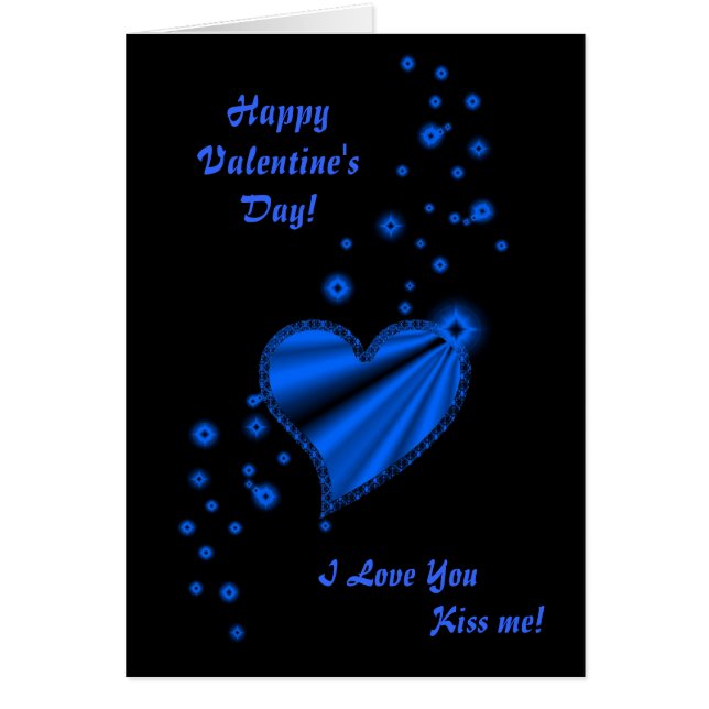Día de San Valentín - Corazón de arcoíris azul sob (Frente)
