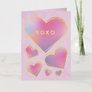 Día de San Valentín Corazones Gradiente XOXO Moder