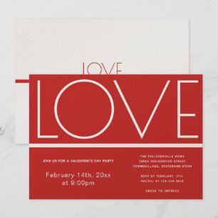 Día de San Valentín de amor Invitación