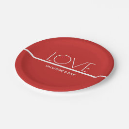 Día de San Valentín de amor | Platos de papel