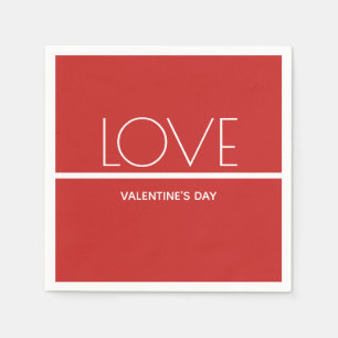 Día de San Valentín de amor   Servilleta de papel