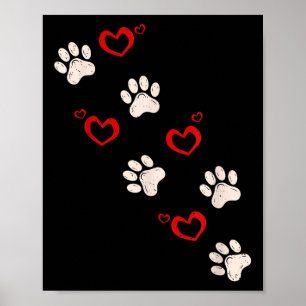 Día de San Valentín de impresión Heart Paw Perro L