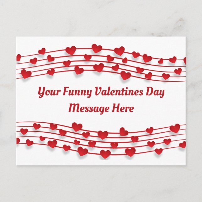 Día de San Valentín de notas musicales de amor (Anverso)