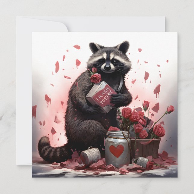 Día de San Valentín de poesía de Raccoon basura (Anverso)