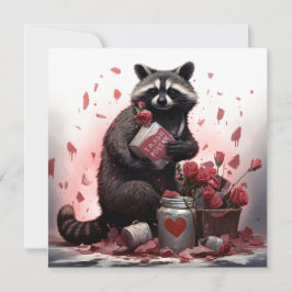 Día de San Valentín de poesía de Raccoon basura